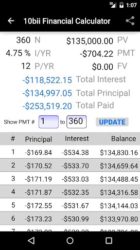 10bii Financial Calculator screenshot