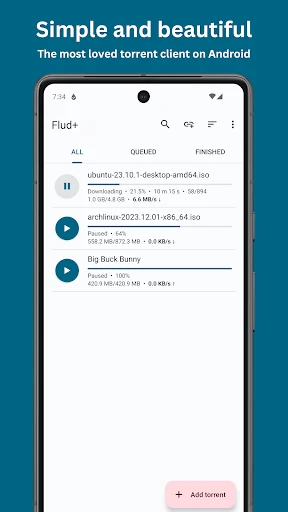 Flud+ screenshot