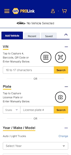 NAPA PROLink screenshot