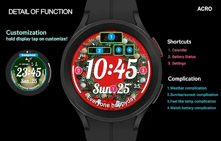 ACRO Happy Christmas Watchface screenshot