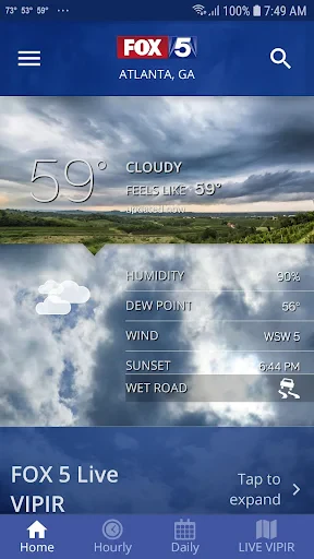 FOX 5 Storm Team Weather Radar screenshot