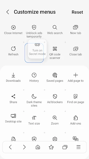 Samsung Internet Browser screenshot