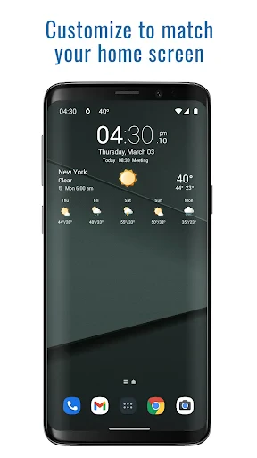 Transparent clock weather Pro screenshot