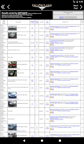 Car-Part.com Used Auto Parts screenshot