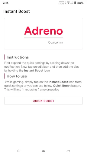 Instant Boost : Addon screenshot