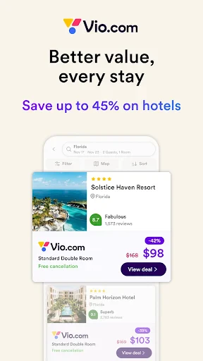 Vio.com: Hotels & travel deals screenshot