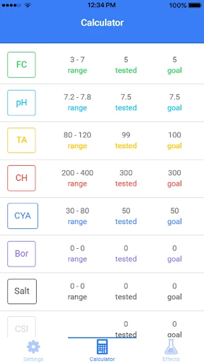 Pool-Calculator screenshot