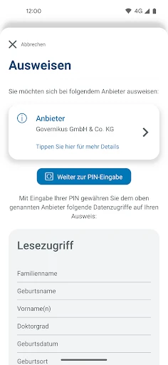 AusweisApp Bund screenshot
