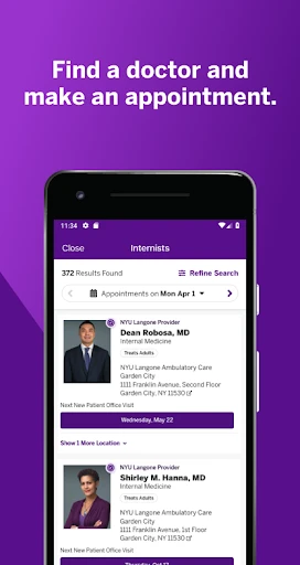 NYU Langone Health screenshot