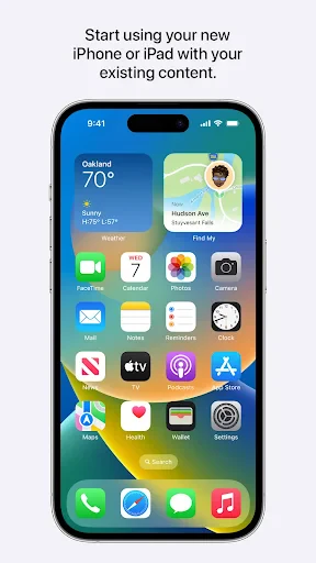Move to iOS screenshot