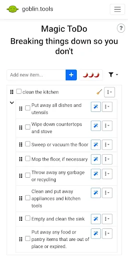 Goblin Tools screenshot