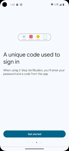 Google Authenticator screenshot