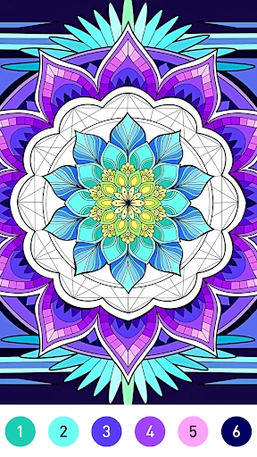 Mandala Color by Number Book screenshot