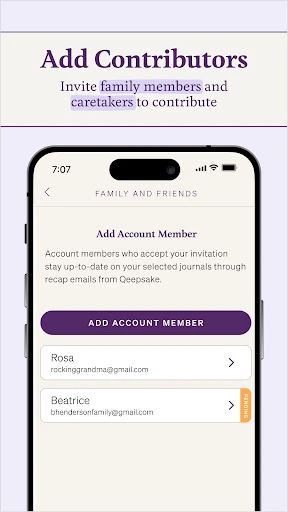 Qeepsake: Family & Baby Book screenshot