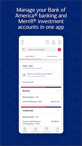 Bank of America Mobile Banking screenshot