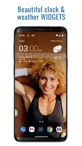 Transparent clock weather Pro screenshot