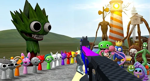 Nextbots In Backrooms: Shooter screenshot