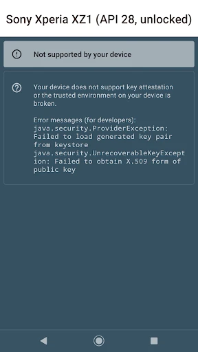 Key Attestation Demo screenshot