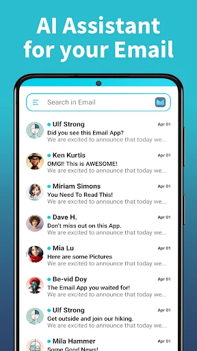 AI Mail Home- Email Homescreen screenshot