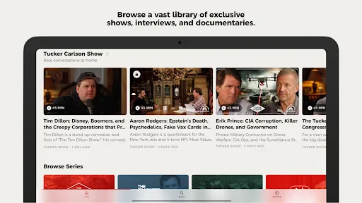 Tucker Carlson Network screenshot