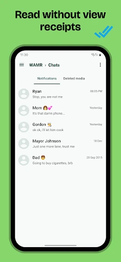 WAMR: Reveal deleted messages! screenshot
