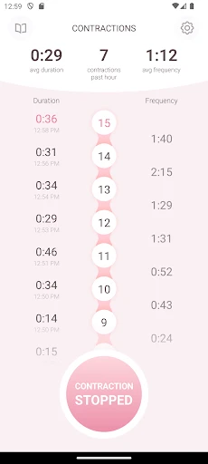 Contraction Timer & Counter 9m screenshot