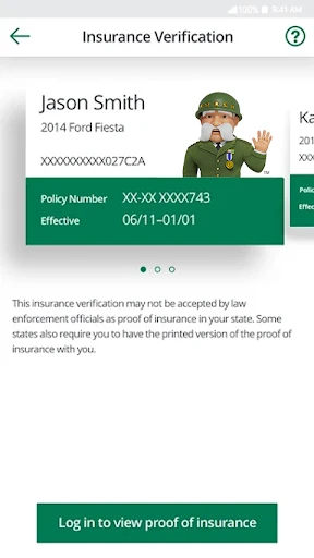 The General® Auto Insurance screenshot