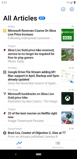 Fluent Reader Lite - RSS Clien screenshot