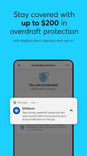 GO2bank: Mobile banking screenshot