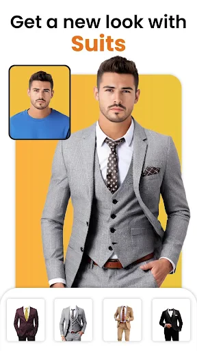 Smarty Men Jacket Photo Editor screenshot