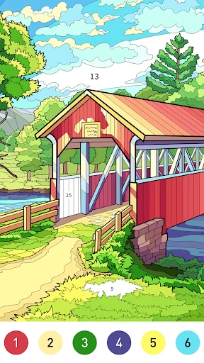 Nostalgia Color by number game screenshot