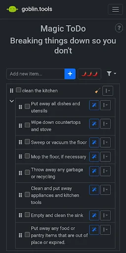 Goblin Tools screenshot