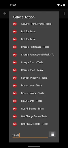 Bolt for Tesla - Tasker Plugin screenshot