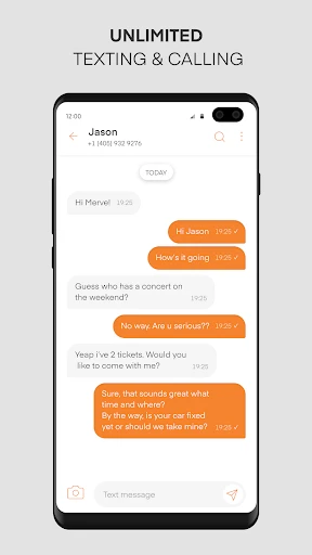 Phoner 2nd Phone Number + Text screenshot