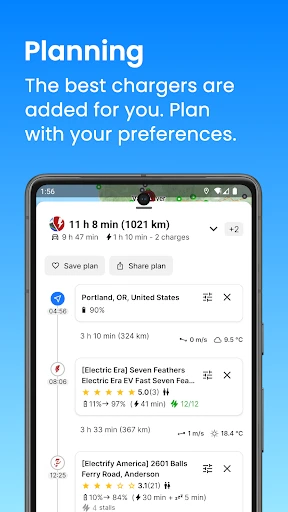 A Better Routeplanner (ABRP) screenshot