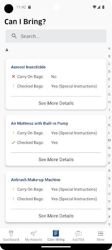 MyTSA screenshot