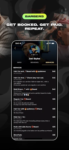 theCut: Barbershop Booking screenshot