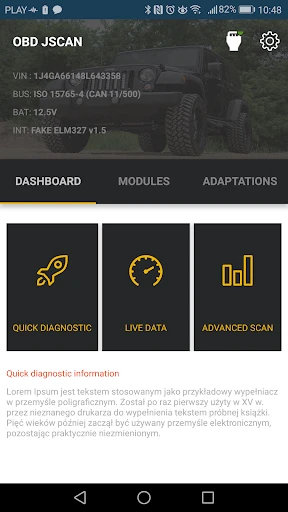 OBD JScan screenshot