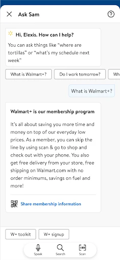 MyWalmart screenshot
