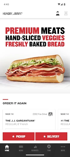 Jimmy John's Sandwiches screenshot