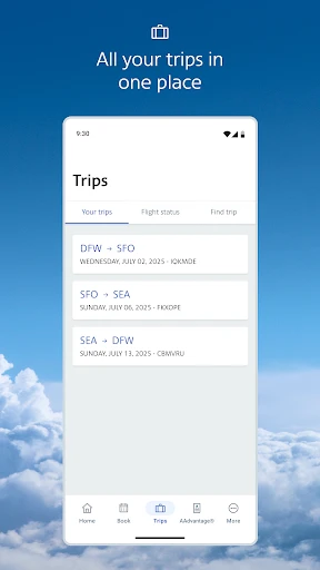 American Airlines screenshot