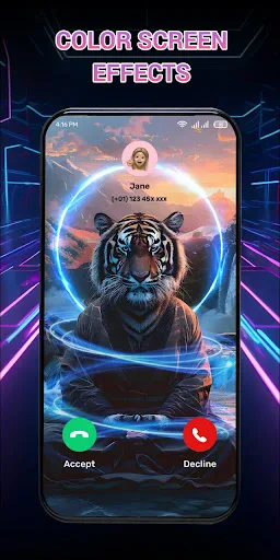 Color Call Theme, Call Screen screenshot