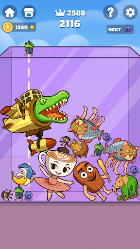 Brainrot Merge - Drop Puzzle screenshot