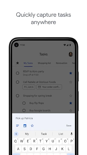 Google Tasks screenshot