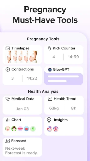 Pregnancy Tracker App | Glow screenshot