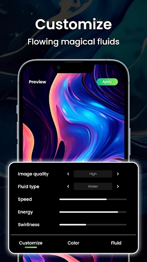 Magic Fluid Live Wallpapers 5D screenshot