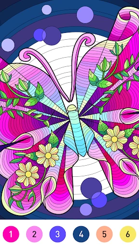 Mandala Color by Number Book screenshot