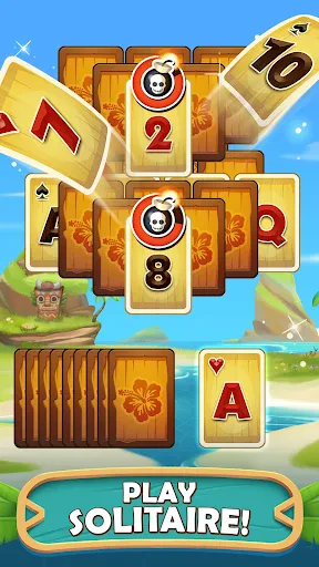 Tiki Solitaire TriPeaks screenshot