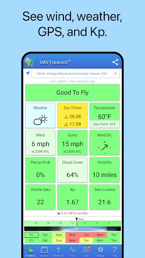 UAV Forecast for Drone Pilots screenshot
