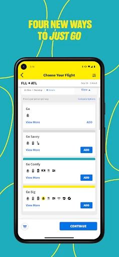 Spirit Airlines screenshot